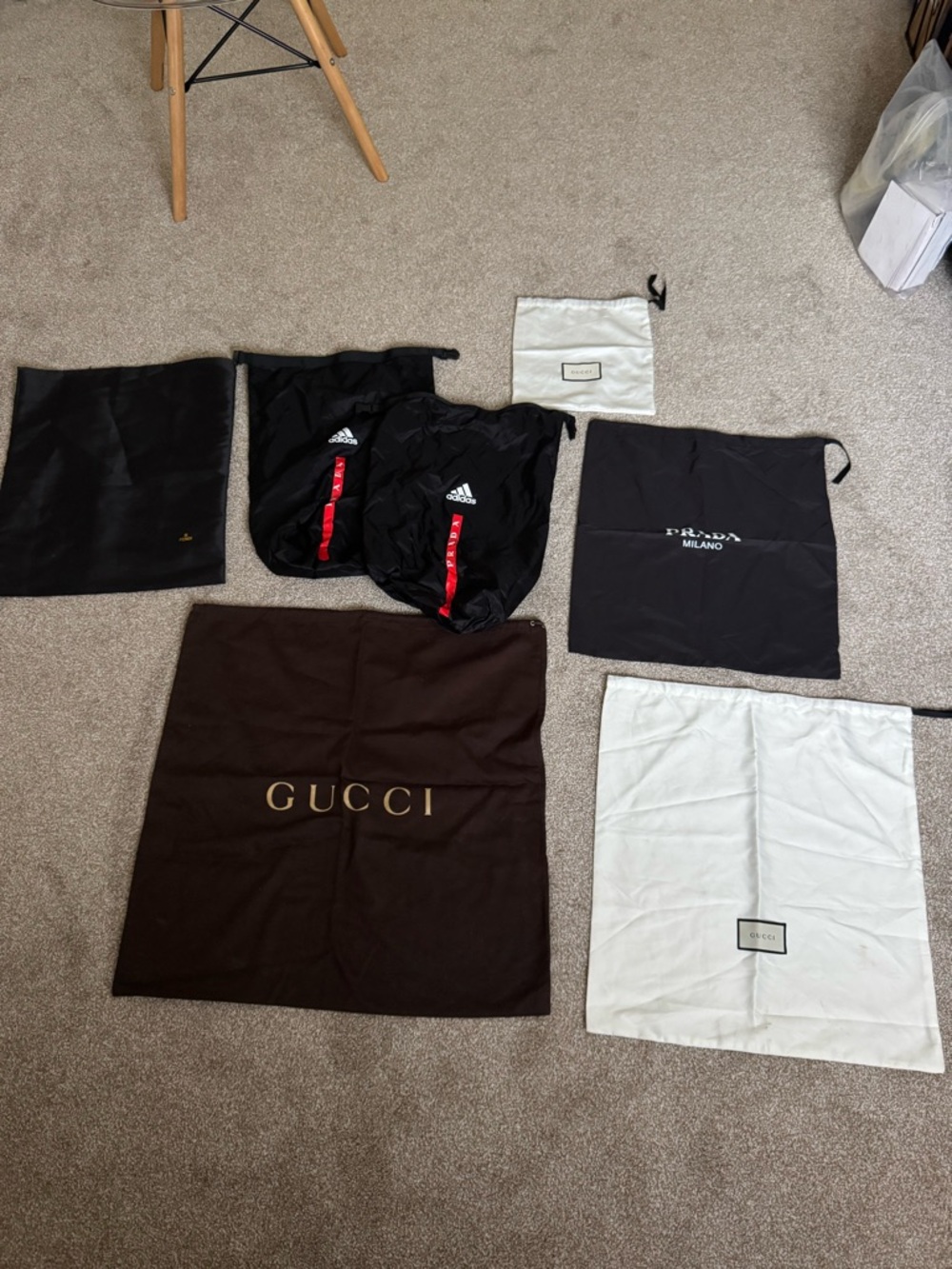 Designer Logo Dust Bags Set